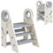 AIYAPLAY Taburete para Niños Plegable Torre de Aprendizaje Ajustable Escalera para Niños de 18-60 Meses Antideslizante para Baño Cocina Librería Dormitorio Gris y Blanco