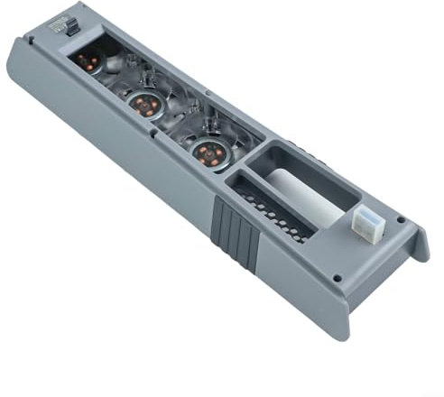 Getdoublerich Para PS5 Pro/PS5 Ventilador de refrigeración delgado con control de temperatura inteligente RGB montado en la parte trasera, enfriador de juegos USB 3.0 ajustable de 3 velocidades (gris)