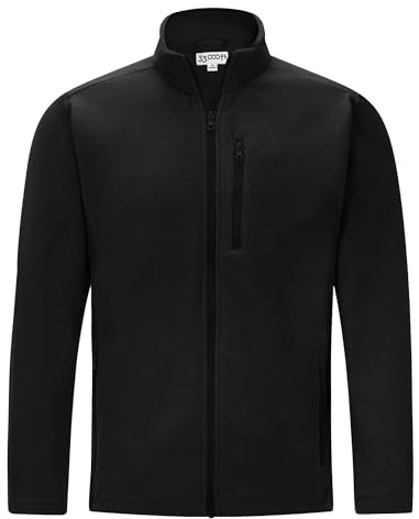 33,000ft Herren Fleecejacke Stehkragen Warm Jacke Leichte Strickjacke | Männer Outdoor Fleece Jacke Übergangsjacke, Full Zip Midlayer, Vliesjacke Fließjacke für Wandern Laufen Freizeit