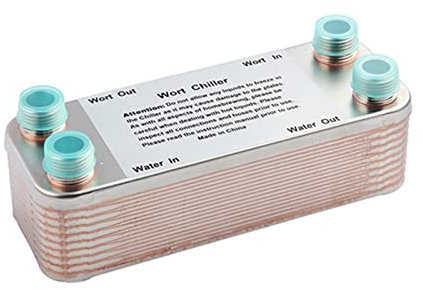 Wärmetauscher, Brauerung 20 Plattenwärmeaustauscher Würze Kältemaschine Fass Bier Homebrew Chiller Edelstahl Stee 304 Wärmetauscher,Energieeinsparung(20plate)