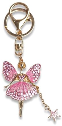 Baesics Schlüsselanhänger mit Strass - Taschenanhänger Geschenk Anhänger | Robustes Material mit haptischem Design, als Anhänger für Tasche und Schlüssel. Geschenkidee für Damen, Herren und Kinder