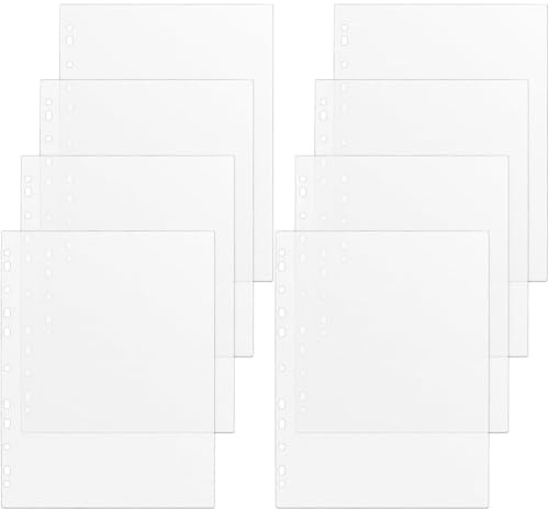 AHANDMAKER 8 Stück Discbound Notizbuchhüllen Mit Transparenten Registerblättern Für Büro Schule Arbeitsplaner Organizer Notizbuch Geschenk Zum Schulanfang 23x29.8cm