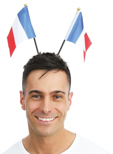 P' Clown Haarreif, blau, weiß, rot – perfekt für Fans von Frankreich bei Feiern und Sportveranstaltungen – verschiedene Modelle
