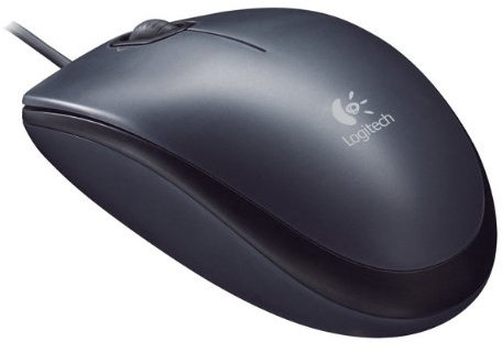 Logitech Mouse M90 - Mouse ottico a 3 tasti ad alta risoluzione 1000 dpi per un controllo fluido del touchscreen, forma confortevole