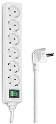 Hama Steckdosenleiste mit Schalter (6-Fach, 1,4m) weiß