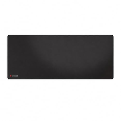 Genesis Carbon 500 Maxi Logo XXL Mauspad Schwarz, Gaming Mousepad 900x450 mm, großes Schreibtisch Mauspad, wasserabweisend, Stoffoberfläche, rutschfeste Gummibasis, 2,5 mm