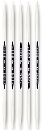 PRYM double-point Ergonomische Stricknadeln/Nadeln, High-Performance-Kunststoff, Mehrfarbig, 5 mm, 20 cm Länge, Set von 5