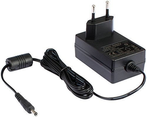 Poppstar Alimentador AC DC 12 V / 2 A (2000mA) Conector CC 3,5 mm x 1,35 mm, Cable eléctrico 150 cm, Negro