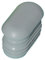 4 Stück Original Dekaform Fußstopfen G-101-38x20x1,5 Stopfen Kunststoff Gleiter - Stuhlgleiter für Flach-Ovale Rohre Bürostuhl Gartenstuhl Garten Möbel Bodenschoner Gartenstühle* (Hellgrau)