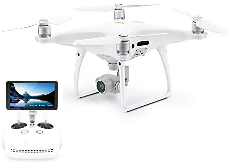 DJI Drohne P4P PRO + V2.0 - EU Modell, Video 4K/60fps und Fotos mit Burst-Funktion je 14 Fps, Integrierte Fernbedienung - weiß