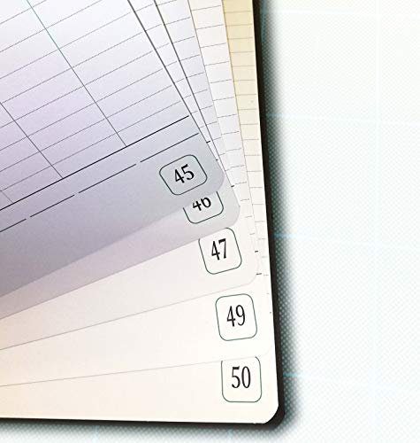 Registro generico formato A4 21x30cm con pagine numerate dall'1 al 50 - Blocco con spirale