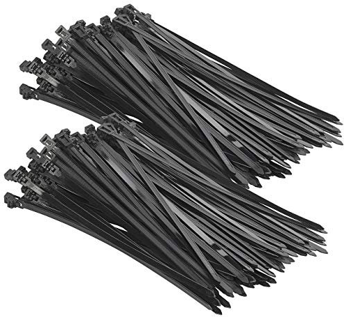 AGT Kabel-Bänder: 200er-Set wiederverschließbare Kabelbinder, 300 x 7,6 mm (Kabelhalter, Kfz Elektronik)