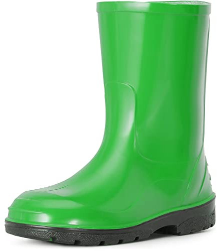 Ladeheid Gummistiefel Kinder Hohe wasserdichte Regenstiefel für Jungen und Mädchen LA-939 (Grün-2, 22 EU)