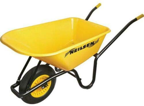 90 Litre Heavy Duty Large Wheel Barrow Garden Wheel Barrow 160KG Solid TYRE