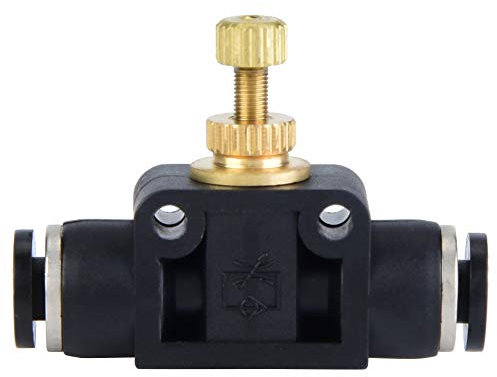 Vanne de régulation de débit d'air en forme de T raccord pneumatique en cuivre à raccord instantané vanne à boisseau sphérique de débit d'air(8mm)