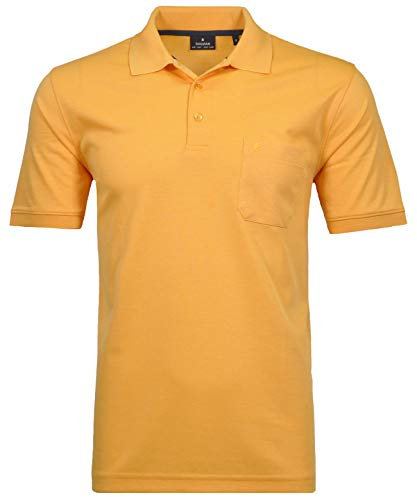 RAGMAN Herren Softknit-Polo mit Brusttasche Kurzarm, 540391, GELB, L