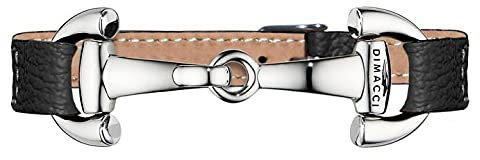 DIMACCI ARMBAND - ALBA PUR (Schwarz + Edelstahl Metall)