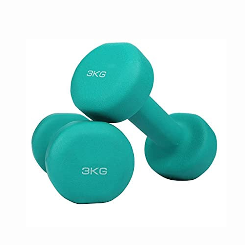YKHB Farbhanteln, rutschfeste Hanteln, Gusseisenhanteln, Anti-Rollen, Workouts-Kraft-Training frei Gewichte, Set von 2 (Größe : 3kg/6.6lbs*2)