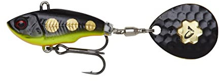 Savage Gear Fat Tail Spin sinkend - Jig Spinner, Größe/Gewicht/Farbe:8cm / 24g / Black Magic