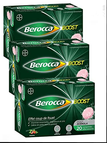 Berocca Boost Comprimés Effervescents - Lot de 3 Boites de 20 Comprimés