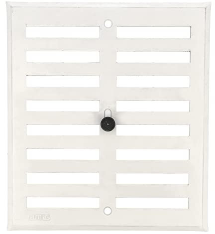 Amig - Rejilla Rectangular de Aluminio - Rejillas de ventilación para salida de aire - Ideal para techo de cocina y baño - Medidas: 170 X 190 MM - Color: Blanco