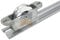 Galet en Inox gorge U sur chape Zamak semi-encastrée anti-pincement. - Matière : Acier, Brut