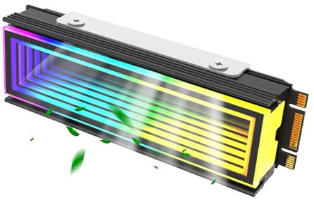Rianpesn Computer-Kühlkörper, 2 Kühlkörper SSD Kühlkörper Kühler für M2 SSD Kühlun, DC 5V .2 Kühlkörper aus Aluminium-Magnesium-Legierung, effiziente Wärmeableitung