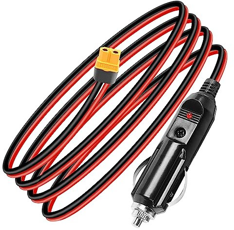 12/24V Zigarettenanzünder zu XT60 Kabel YACSEJAO 14AWG 4.9FT XT60 Autoladegerät Stecker für Autos/LKWs zu Solar Generator
