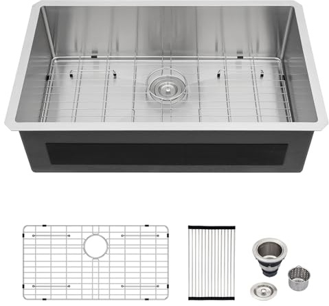 Logmey 32 Inch Undermount Kitchen Sink