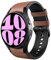 TiMOVO Lückenlos Leder-Hybrid-Silikon Armband Kompatibel mit Galaxy Watch7 6 5 4 40/44mm,Watch 4 6 Classic 47 43 42mm,Watch 5 Pro 45mm, 20mm Schnellverschluss Leder Uhrenarmband für Damen Herren,Braun
