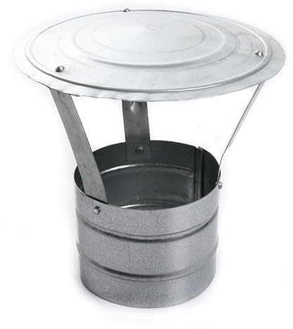 Regenhaube Regenhut Einsteck für Ofenrohre Kamin Schornsteinabdeckung verzinkt Schornsteinaufsatz 120mm