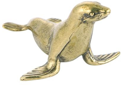 Abaodam Messingsiegel Kettenanhänger Seehund-Ornament Feng-Shui-Ornament Messing Weihnachtsschmuck Desktop- Siegel- Statue. Tier-sammelfigur Tierische Desktop-Ornamente China 3D Puzzle