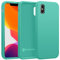 AUKASE Silikon Case für iPhone XS/iPhone X Hülle, Premium Silikon Handyhülle, weichem Mikrofaser-Innenfutter Stoßfestes,Flip Case Kompatibel mit (Türkis, iPhone X/XS)