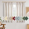 Woaboy Leinen Kruz Gardinen mit Kräuselband Vorhänge Wohnzimmer Leinenoptik Halbtransparent Stores Gardine Schlafzimmer Modern SchlaufenKruz Gardinen 2er Set 140x175cm (BxH) Gebleichtes Weiß