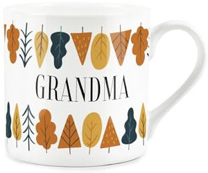 Autumn Trees Grandma Mug - Mothers Day Gift for Grandmas Bone China Mug - Tea/Coffee Hot Drinks Cup Present