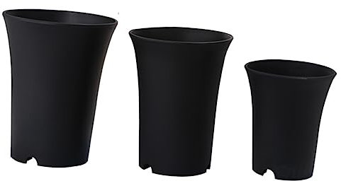 SUPVOX Pot De Fleurs en Plastique pour Mini Pot De Fleurs Léger Et Robuste Noir pour La Décoration De La Maison du Bureau Et du Jardin