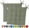 heimtexland 2er Pack Outdoor Stuhlkissen Sitzkissen wasserabweisend wetterfest Gartenkissen 40x40 gesteppt Gartenstuhl Gartenbank Polster Kissen UV-beständig Typ551 Oliv