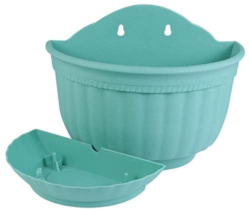 CAXUSD Jardinière Murale en Plastique À Suspendre Design Demi-Cercle Style Rouille pour La Décoration De La Maison Ou du Jardin