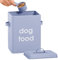 Navaris Dry Pet Food Storage Container - 5.9L Capacity Dog & Cat Biscuit Storage - Airtight with Handles & Scoop - Containers for Dog Treats, Cat Litter - Vintage Blue Tin Design