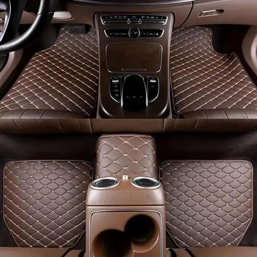 MMHGFIR 5 Pieces Leather Car Floor Mats,for Dacia Duster 2 2018-2023 Auto Carpets Waterproof Mat Protection, Tailored Front Rear Non Slip Waterproof Floor Liner Accessory,D