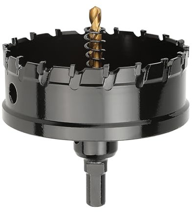 Scie-cloche en acier inoxydable, pour acier inoxydable, tôle de métal, métal épais et fer, 79 mm, noir