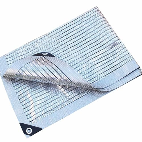 YAEGER Alu Sonnensegel 1x2.0m 2x2.0m 3x5.0m 4x5.0m 4x6.0m 5x5.0m 6x8.0m 6x10.0m Schattennetz Auto Sonnenschutz Garten Schattierungsnetz mit Ösen für Camping Schwimmbad Zwinger(6x8.0m)
