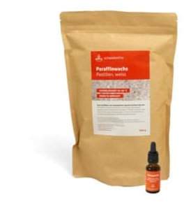 Schwabenfire Kerzenwachs 1kg mit Citronella Duft - Set zum Gießen und Selber Machen von Citronella Duftkerzen