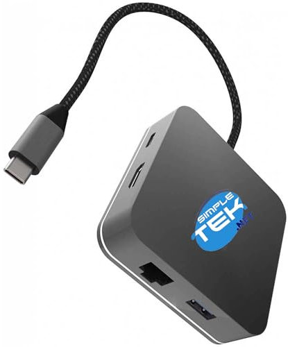 SIMPLETEK - Docking station USB-C con HDMI, LAN Gigabit e alimentazione Power Delivery 87W