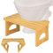 RayLove Physiologischer Toilettenhocker aus Holz, Klappbarer Toilettenhocker aus Holz, 35 Grad strapazierfähiger C förmiger Hocker (Originalfarbe)