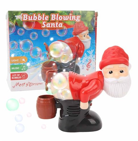 Seifenblasenmaschine, Weihnachtsfigur, Lustiger Weihnachtsmann, Blasenmacher für Festival, Party, Karneval, Zusammenkunft, Blasengebläse, Innovatives Streichwerkzeug