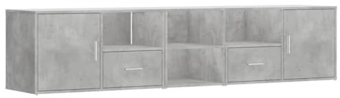 vidaXL Mobile Angolare Grigio Cemento 200x40x45 cm in Truciolato