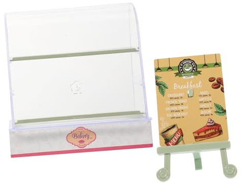 VICASKY 1 Set Miniatur Kuchenschrank Spind Dekorschrank Küchenschränke Vitrine Puppenhaus Miniaturen Miniatur Bäckereischrank Miniatur Bäckerei Kuchenschrank Kunststoff
