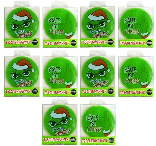 Freche Taschenwärmer Festtags-Muffel mit lustigem Anti-Weihnachts-Design wiederverwendbar - Lustige Handwärmer Anti Weihnachten Ich Hasse Winter Kälte ist Scheisse