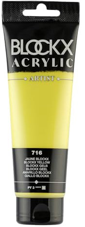 Blockx 60716BXC Acrylique Fine transparentee et Satinée - Jaune BLOCKX PY 3 - 120ml